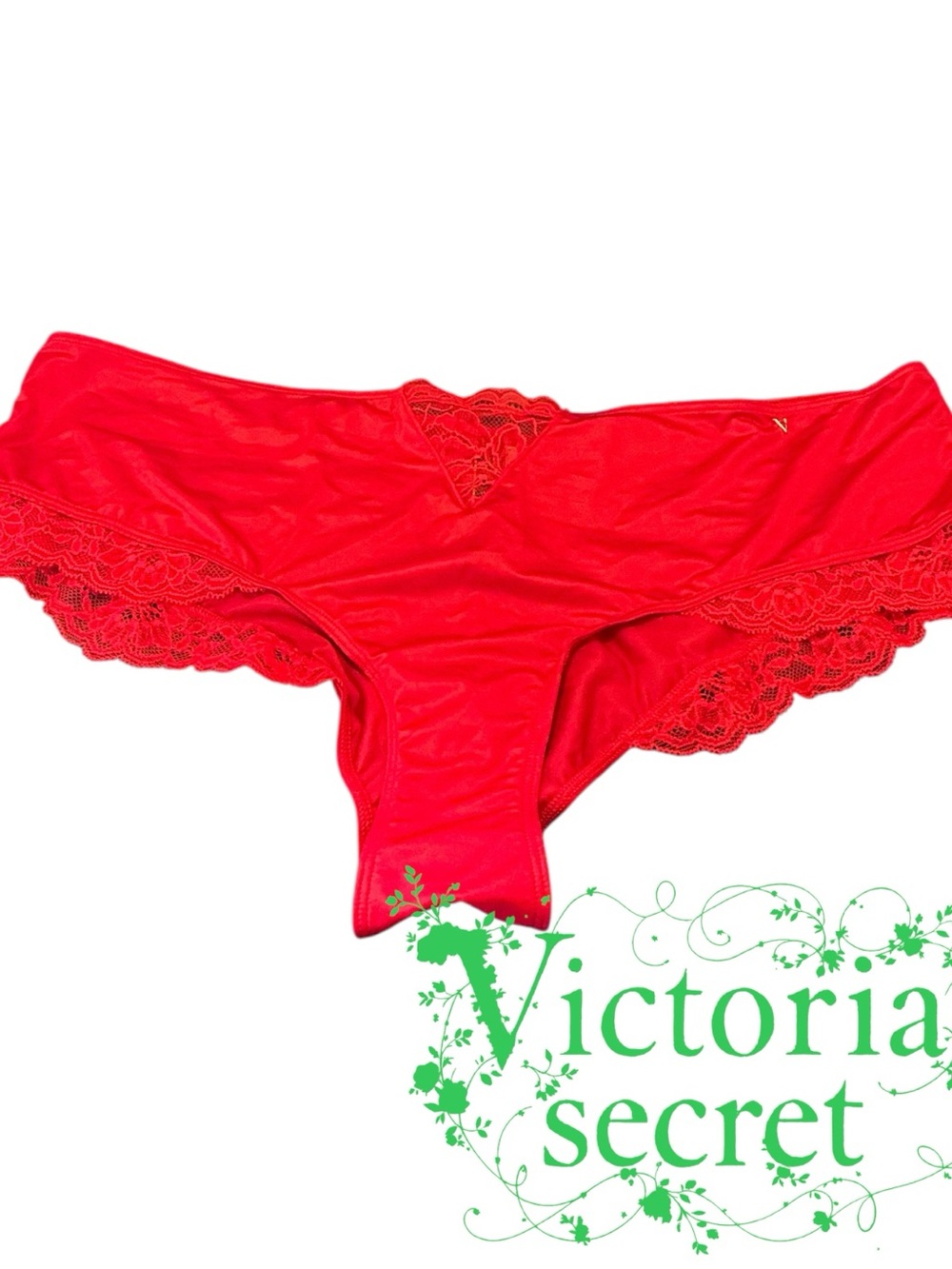 Victoria's Secret Bright Red Lace cheeky XXL Panty